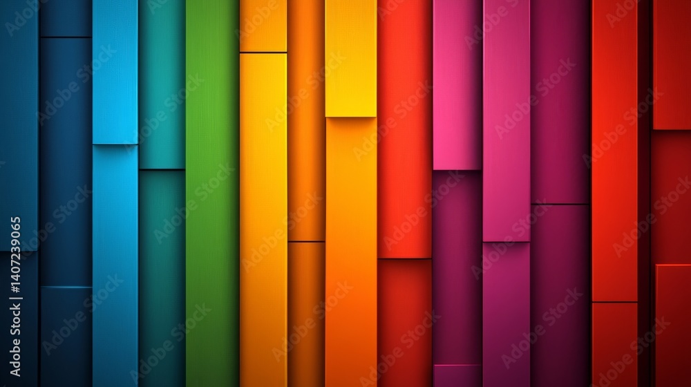 Poster the background consists of a textured pattern of abstract lines in various colors