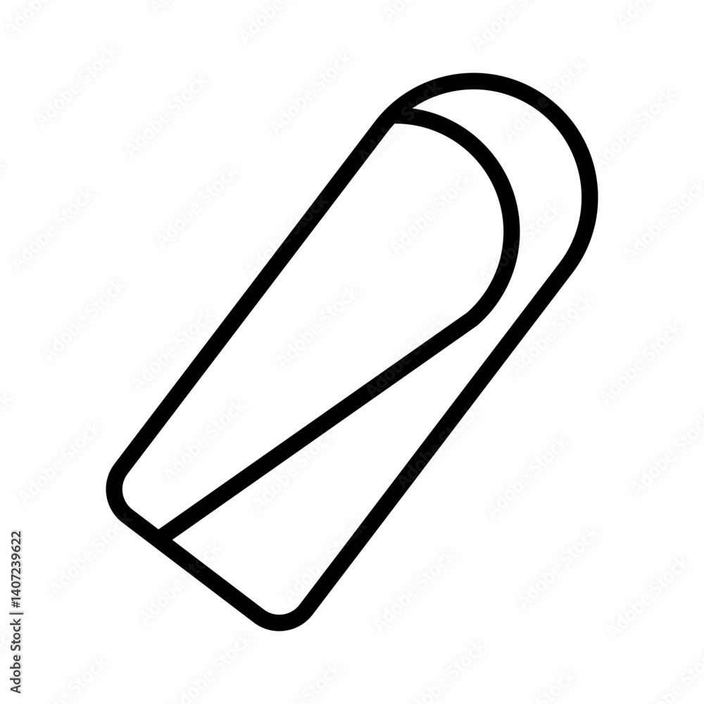 Poster minimalist shawarma wrap icon with curved top and folded bottom - flat icon for apps and websites