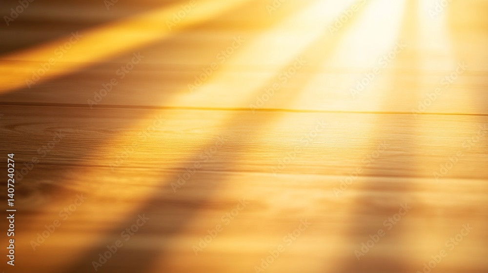 Poster warm yellow sun rays radiate softly, casting a gentle glow on a solid black backdrop. the compositio