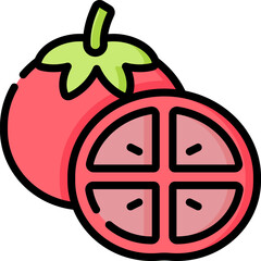 tomato Illustration on a white background     