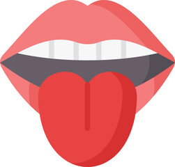 tongue Illustration on a white background     