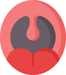 tonsils Illustration on a white background     