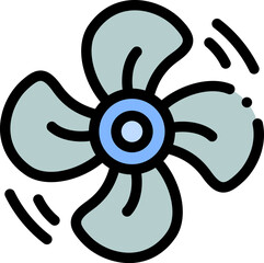 turbine Illustration on a white background     