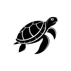 tortoise silhouette logo vector line art logo design