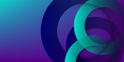 Abstract overlapping lines and circles geometric background with gradient colors