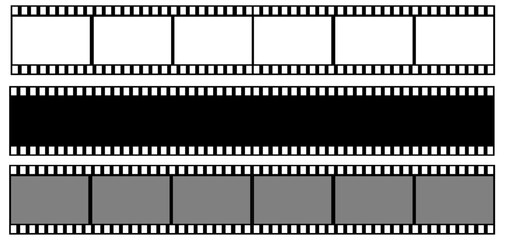 Obraz premium Set of film strips old retro cinema strip
