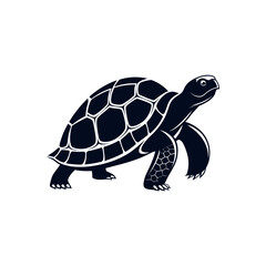 tortoise silhouette logo vector line art logo design