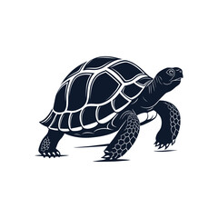tortoise silhouette logo vector line art logo design