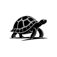 tortoise silhouette logo vector line art logo design