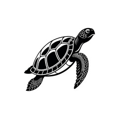 Obraz premium tortoise silhouette logo vector line art logo design