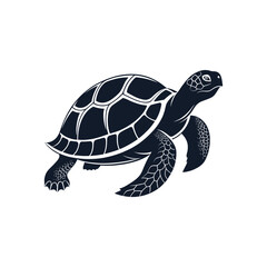 tortoise silhouette logo vector line art logo design