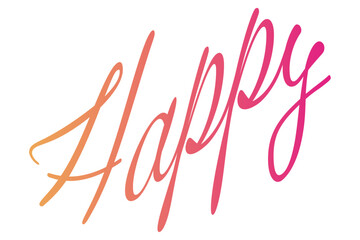 Happy（幸せ）の文字のベクター素材
