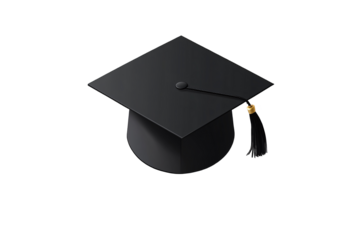 a black graduation cap with a tassel