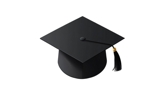 a black graduation cap with a tassel