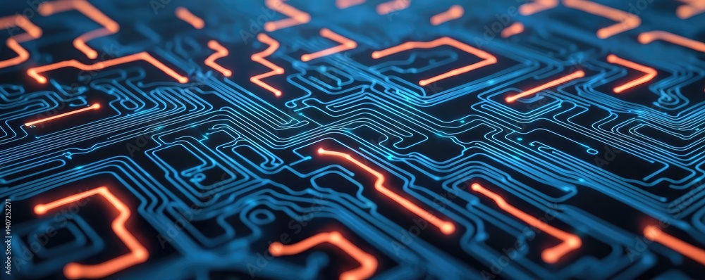 Aufkleber cloud ai for medical data learning and secure healthcare concept. close-up view of intricate circuit