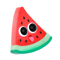 Watermelon slice with eyes