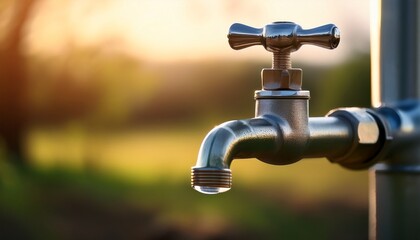 faucet with water drop