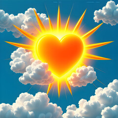 Clouds and hearts