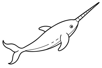 Obraz premium Modern Narwhal Vector