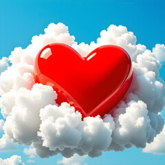 Clouds and hearts