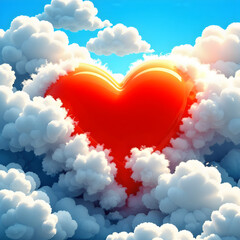 Clouds and hearts