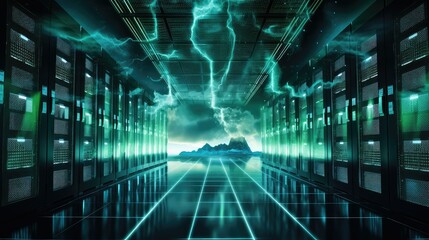 Obraz premium data medical cloud