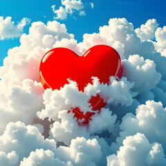 Clouds and hearts