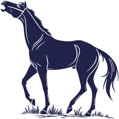 silhouette horse image on white background


