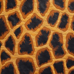 Giraffe skin texture isolated. Close-up giraffe pattern. Wild Animal fur. Giraffe spots. Realistic giraffe skin. Giraffe design texture. Detailed giraffe skin close-up. Wild Animal texture.	