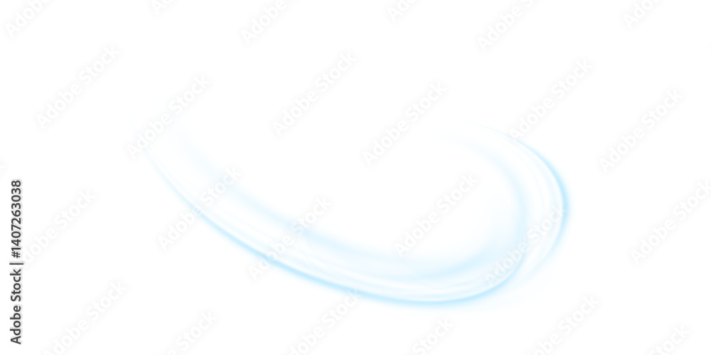 Poster air flow isolated png and vector isolated. effect of winter air and wind stream waves effect in blue