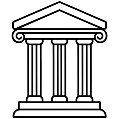 Obraz premium greek column isolated on white
