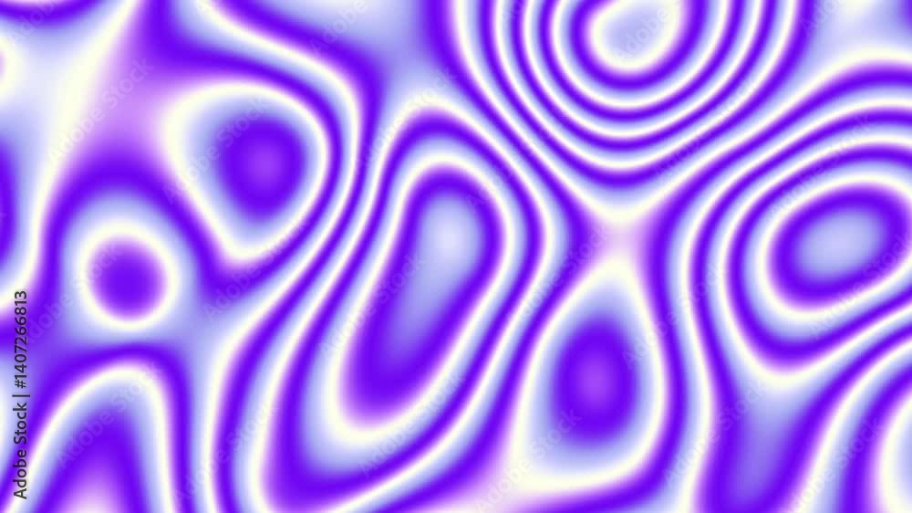 Poster Beautiful abstract purple wave animated background with curve shape fluid smooth loop motion