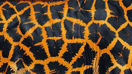 Giraffe skin texture isolated. Close-up giraffe pattern. Wild Animal fur. Giraffe spots. Realistic giraffe skin. Giraffe design texture. Detailed giraffe skin close-up. Wild Animal texture.	