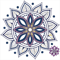 mandala on white background


