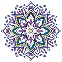 mandala on white background


