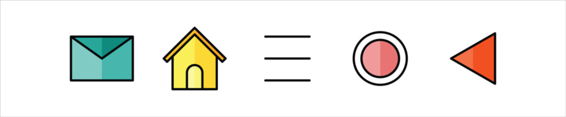 Web icon set. Phone icon set. Set of contact us icons. 