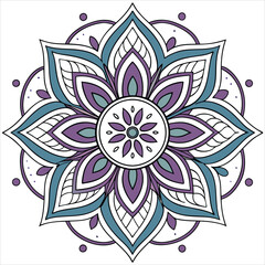 mandala on white background


