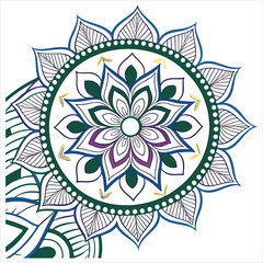 mandala on white background


