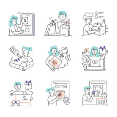 Set Of Shopping And commerce 2