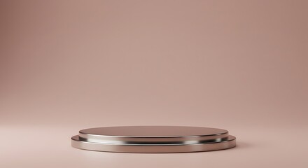 Minimal product podium with soft lighting and color background