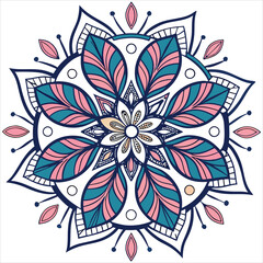 mandala on white background


