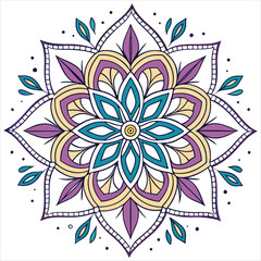 mandala on white background


