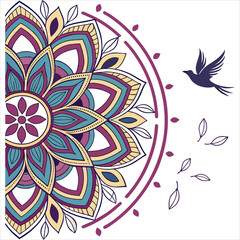 mandala on white background


