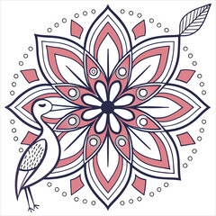 mandala on white background