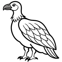 Minimalist Vulture Line Art Vector