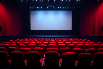 Obraz premium blank empty cinema theater space mockup. movie theater.