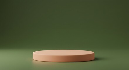Minimal product podium with soft lighting and color background