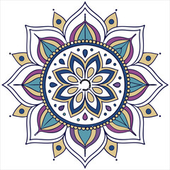 mandala on white background


