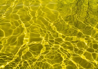 Golden yellow water with smooth flow and natural reflections, offering a unique liquid texture in high-resolution for artistic or abstract use.