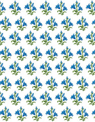 floral pattern Flower ,Flower Vector Illustration on white, wallpaper, floral, fabric, damask, textile, antique, backdrop, tile, geometric, style